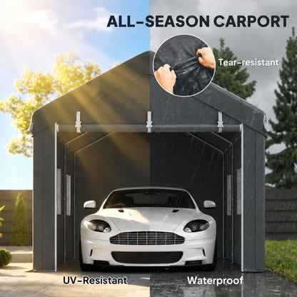 Carport 10' x 20' portatif robuste avec 6 fenêtres