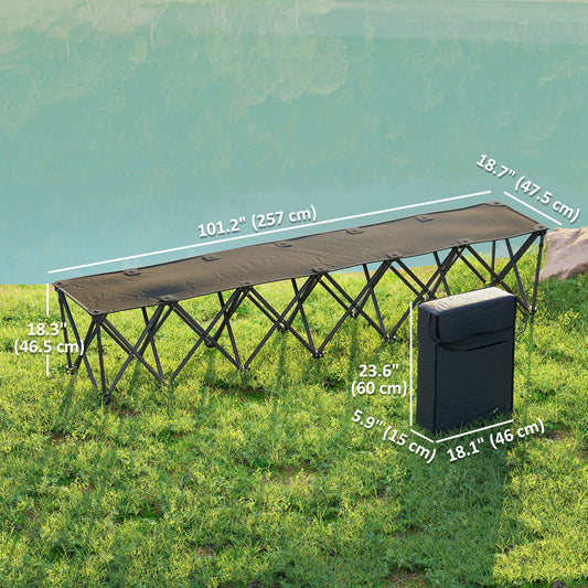 Banc pliant portable 6 places pour camping et sports