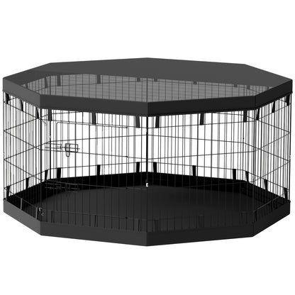 Parc pour chien pliable 8 panneaux avec couverture