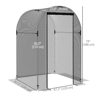 Cage de protection pour cultures avec porte zippée 122 x 244 cm