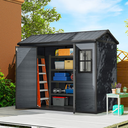 Cabanon de jardin plastique 8 x 4 pi — gris