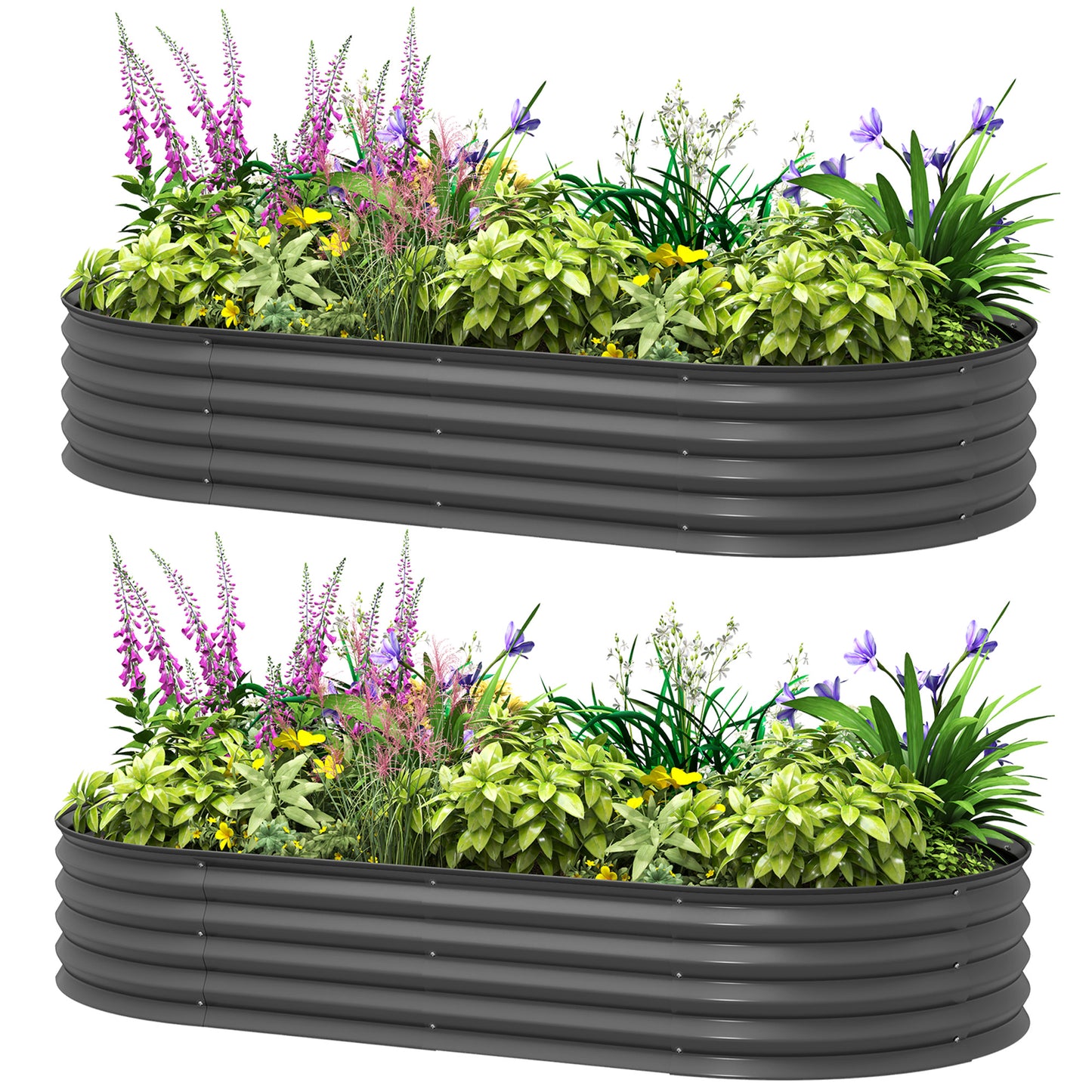 Bac de jardinage surélevé en acier galvanisé