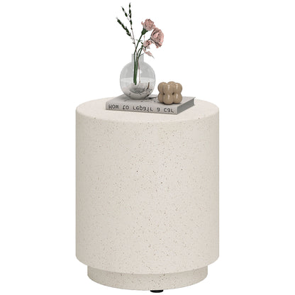 Table d'appoint ronde effet terrazzo