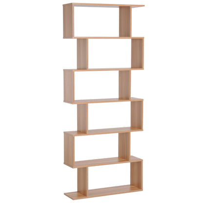 Bibliothèque géométrique moderne à 6 niveaux en bois