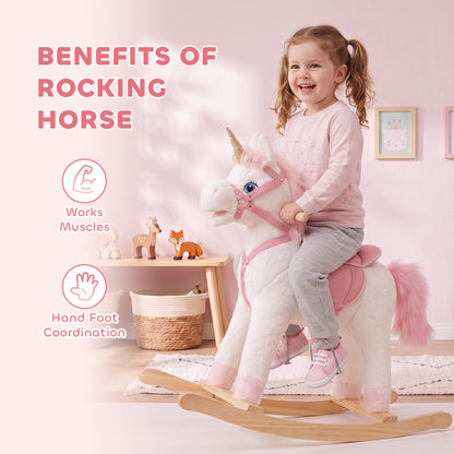 Cheval à bascule licorne pour bébé
