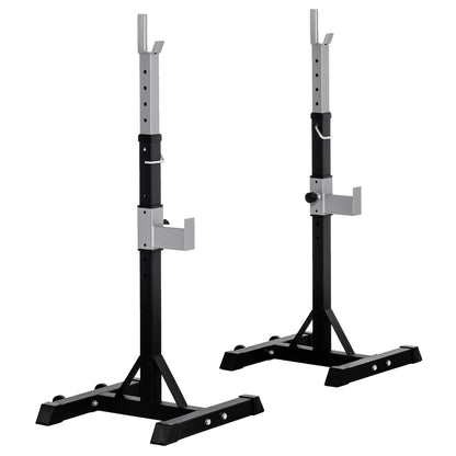 Support à squat ajustable robustesse acier — Lot de 2