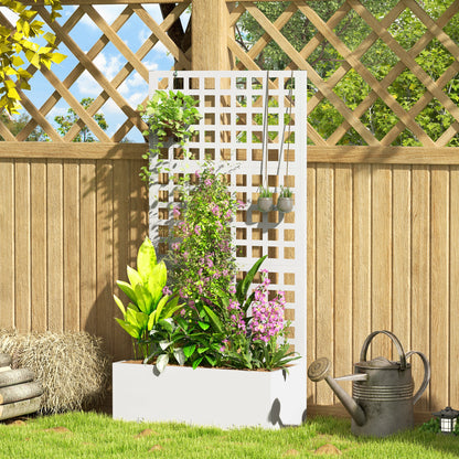 Bac de jardinage surélevé avec treillis 109 x 41 x 178 cm