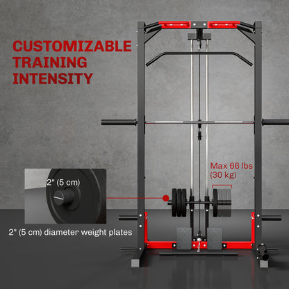 Cage à squat multi-exercices avec barre de traction acier