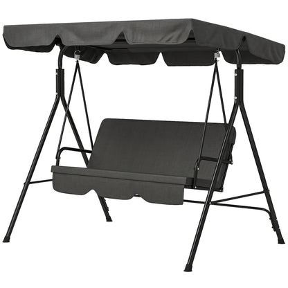 Balancelle de patio 3 places avec auvent ajustable