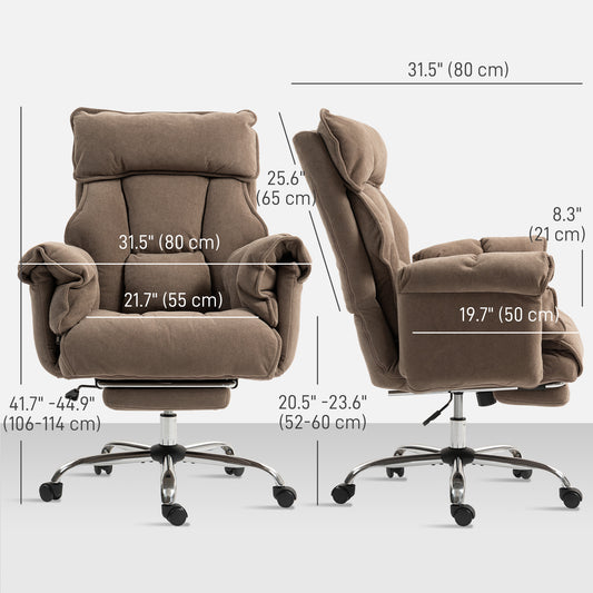 Chaise de bureau inclinable avec repose-pieds et appui-tête