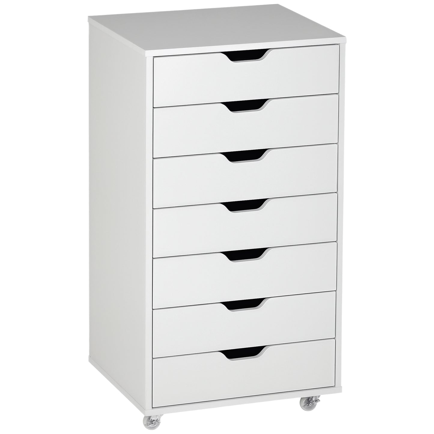Classeur vertical 7 tiroirs sur roulettes en bois