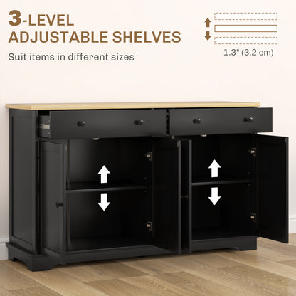 Buffet bahut moderne avec tiroirs et étagères ajustables