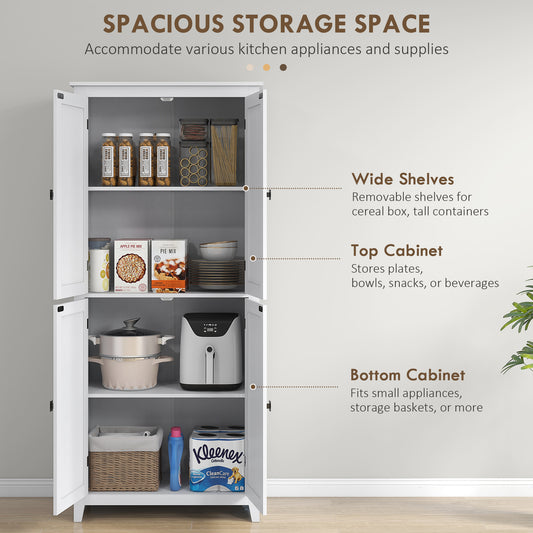 Armoire-garde-manger haute style grange 4 portes
