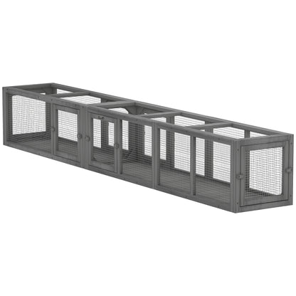 Tunnel pour chat extérieur modulaire 8 portes 249 cm