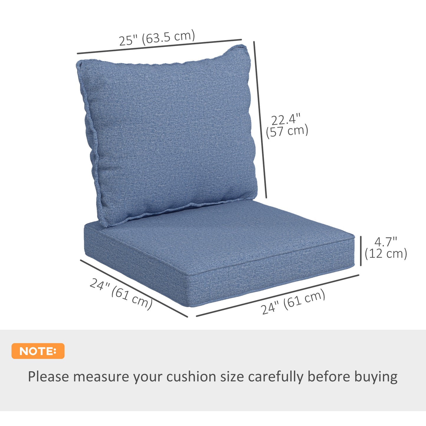 Coussins chaise patio 4 pièces avec dossier