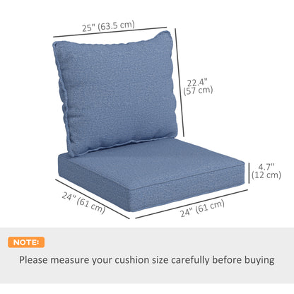 Coussins chaise patio 4 pièces avec dossier
