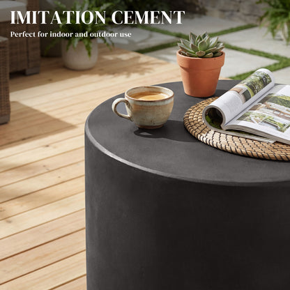 Table d'appoint ronde effet terrazzo