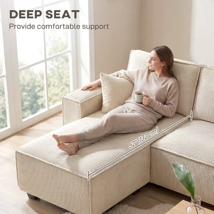 Canapé sectionnel modulaire en U avec doubles chaises