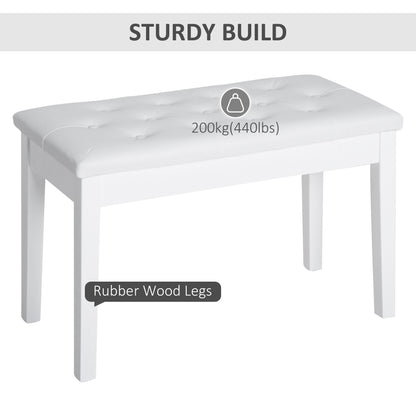 Banc de piano rembourré avec rangement