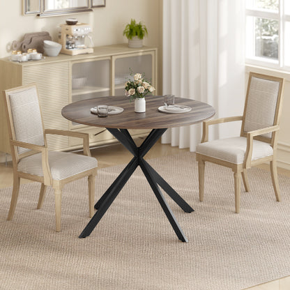 Table de cuisine ronde 40 po — noir