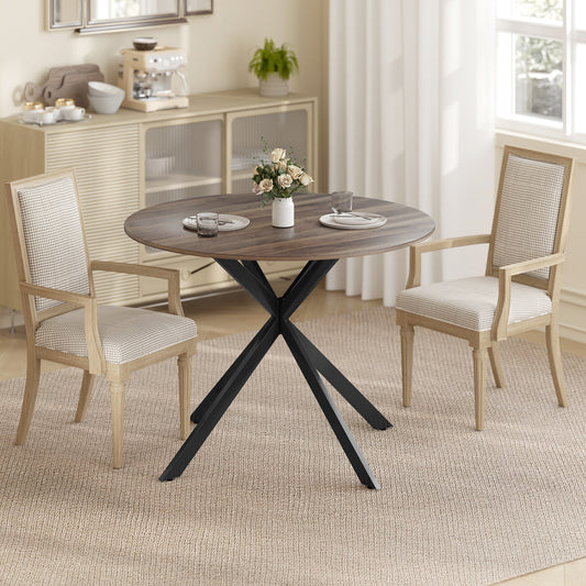 Table de cuisine ronde 40 po — noir