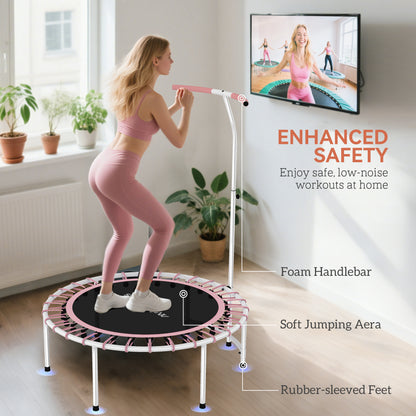 Trampoline de fitness 101 cm poignée ajustable