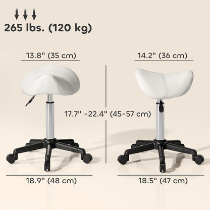 Tabouret selle ergonomique pivotant à roulettes