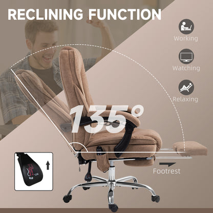 Chaise bureau massage inclinable avec repose-pieds ajustable