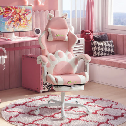 Chaise de jeu ergonomique avec oreillons de chat