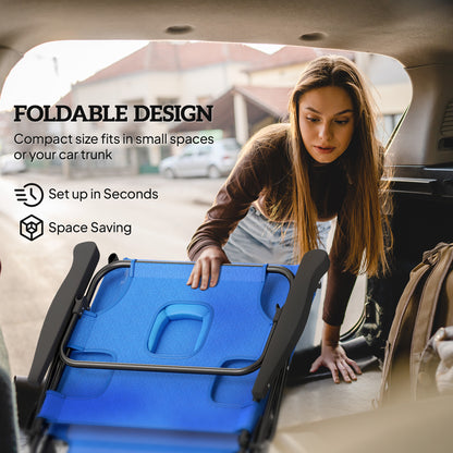Chaise longue pliante avec dossier inclinable