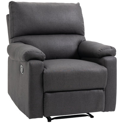 Fauteuil inclinable manuel avec repose-pieds en lin