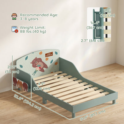 Toddler Bed with Bedside Storage