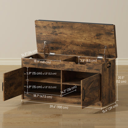 Banc d'entrée avec rangement à chaussures 2 niveaux