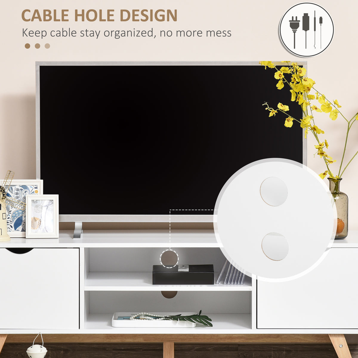 Meuble TV moderne en bois avec rangement