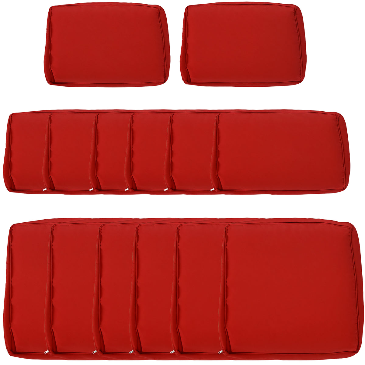 Housses de coussins patio ensemble 14 pièces polyester