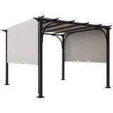 Pergola de patio avec toit coulissant 3 x 3 m