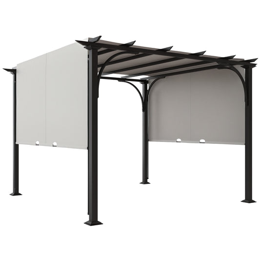 Pergola de patio avec toit coulissant 3 x 3 m