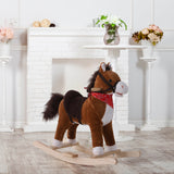 Cheval à bascule en peluche avec sons réalistes