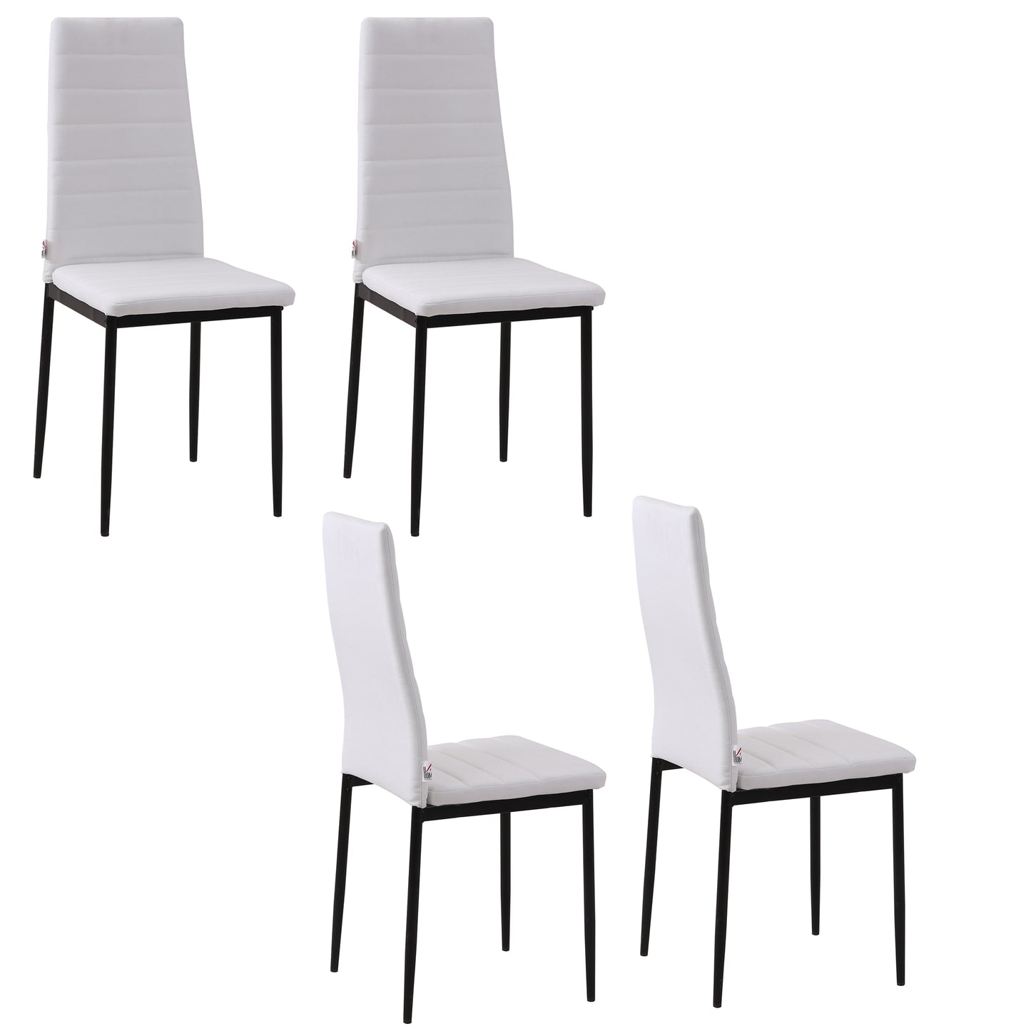 Chaises de salle à manger rembourrées ensemble de 4