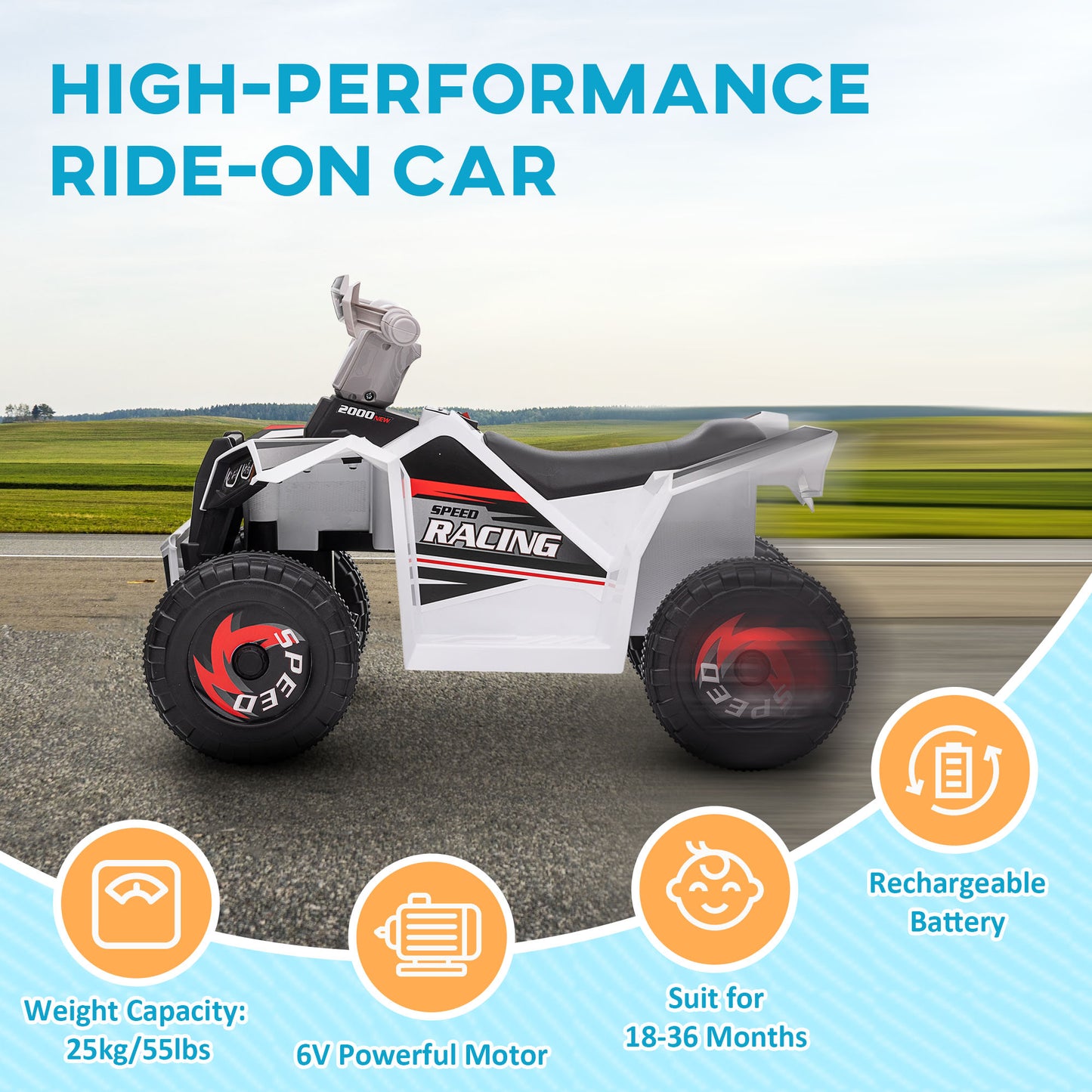 Voiture électrique quad pour enfant 6V