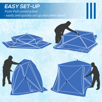 Abri de pêche sur glace pop-up isolé 4 personnes