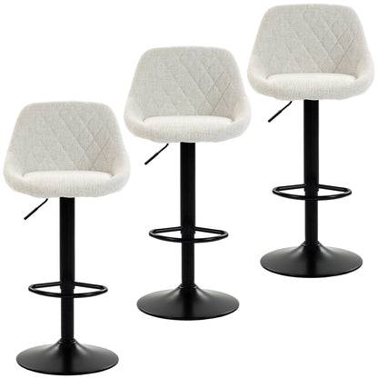 Ensemble de 3 Tabourets de Bar Pivotants Ajustables