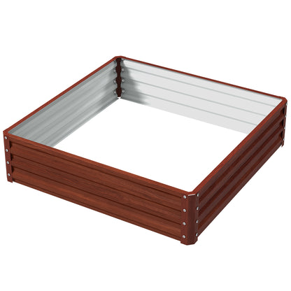 Jardinière surélevée acier galvanisé 120x120x30cm