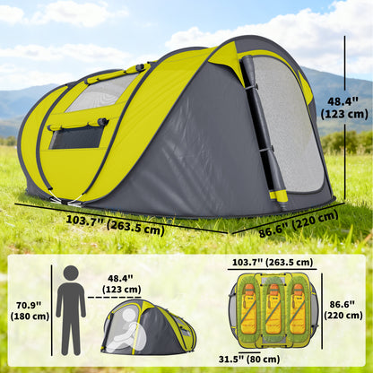 Tente de camping 4 personnes à montage automatique