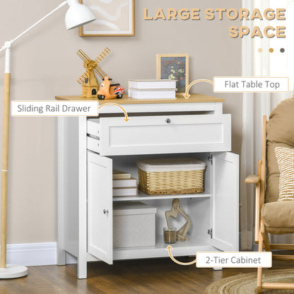 Buffet de rangement avec tiroir et portes ajustables