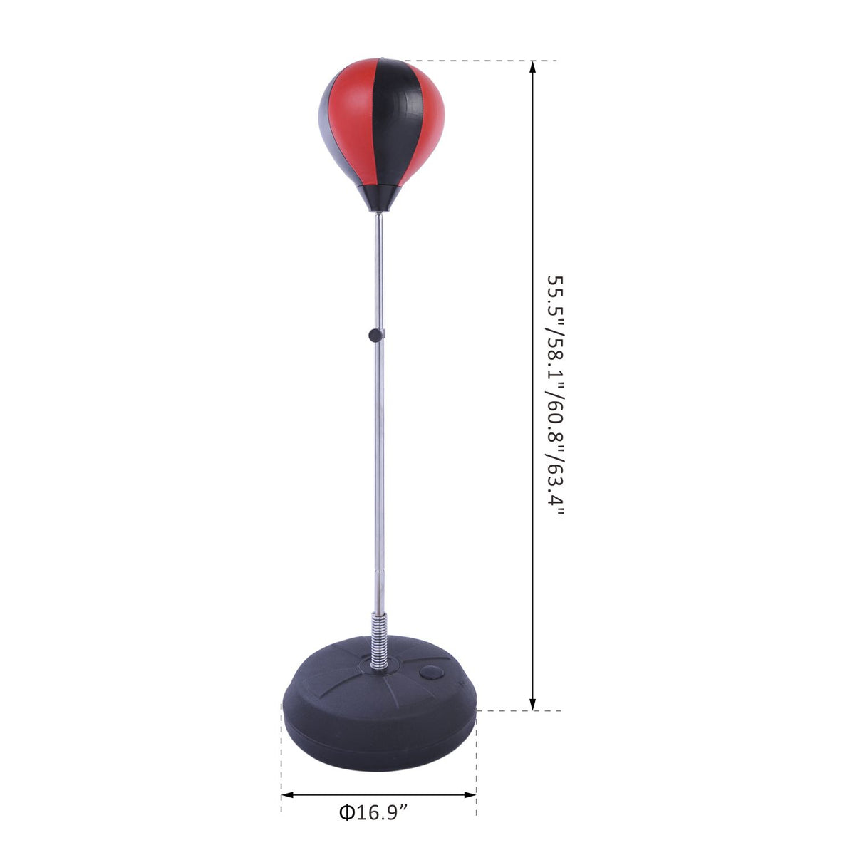 Ballon de boxe sur pied réglable pour enfants