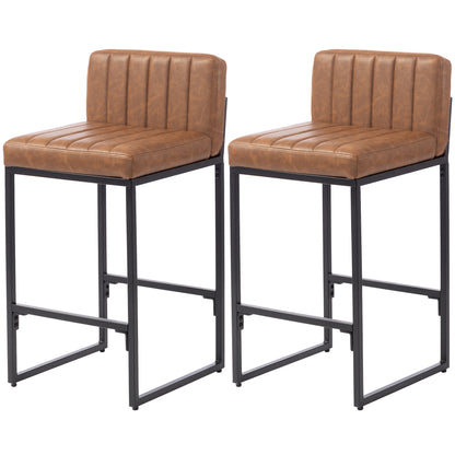 Chaises de bar rembourrées rétro, lot de 2