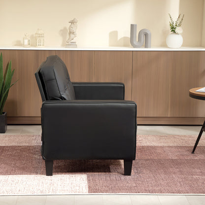 Causeuse 2 places cuir synthétique 130 cm