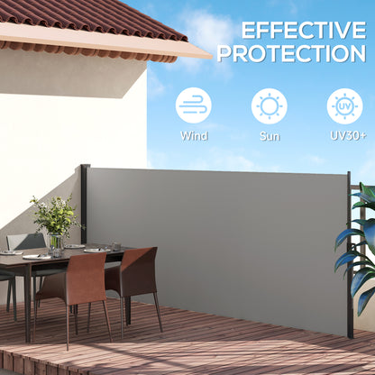 Auvent rétractable latéral 4m x 1,8m pour terrasse
