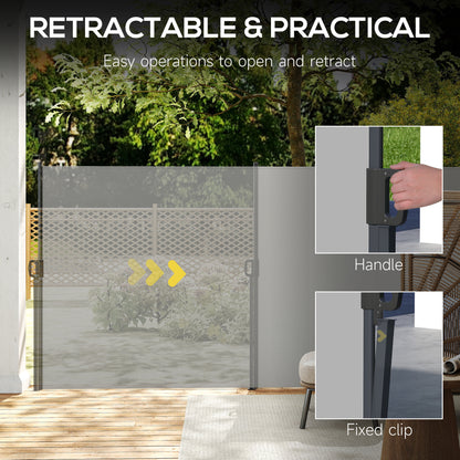 Auvent rétractable latéral 4m x 1,8m pour terrasse